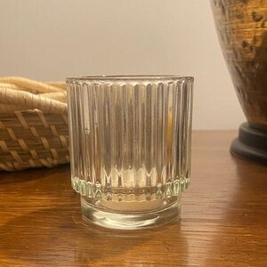 Clear Ribbed Glass Votives